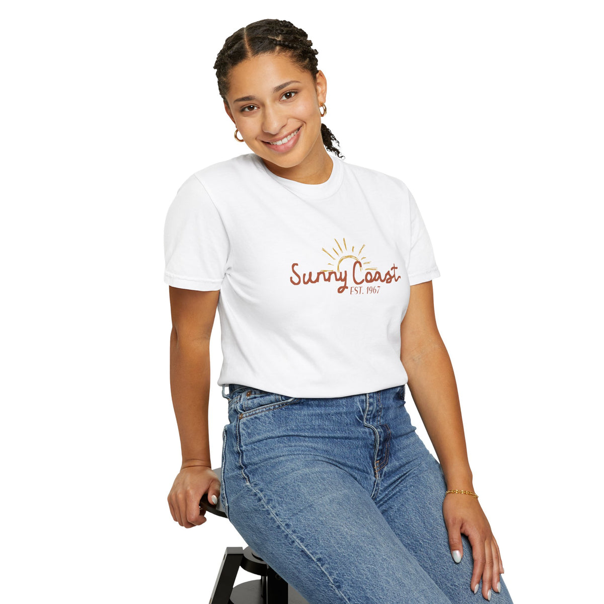Sunshine Coast Queensland Souvenir T Shirt - C1717 Hand Drawn Design