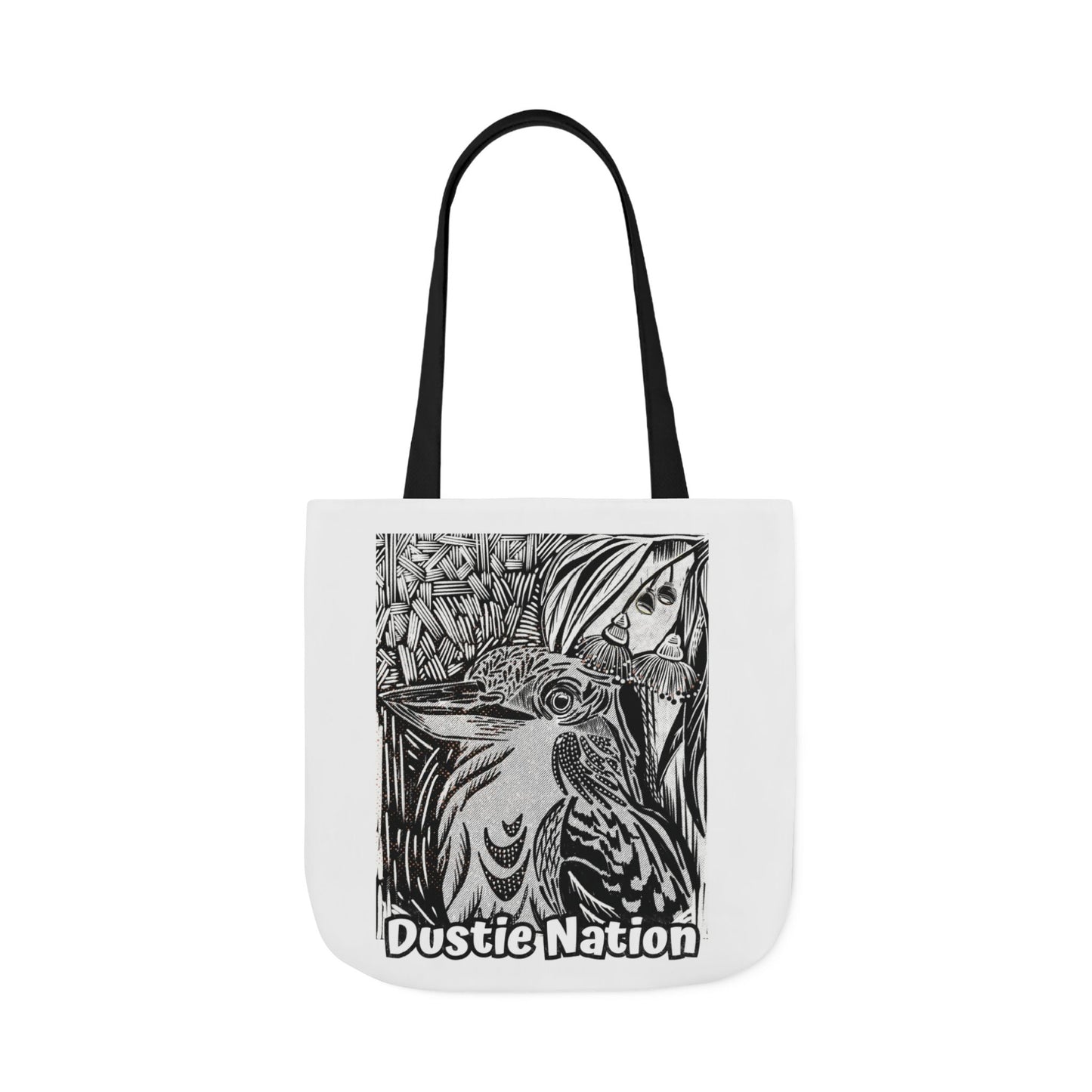 Australian Kookaburra custom design WHITE Tote Bag - Hand drawn artwork & custom text available