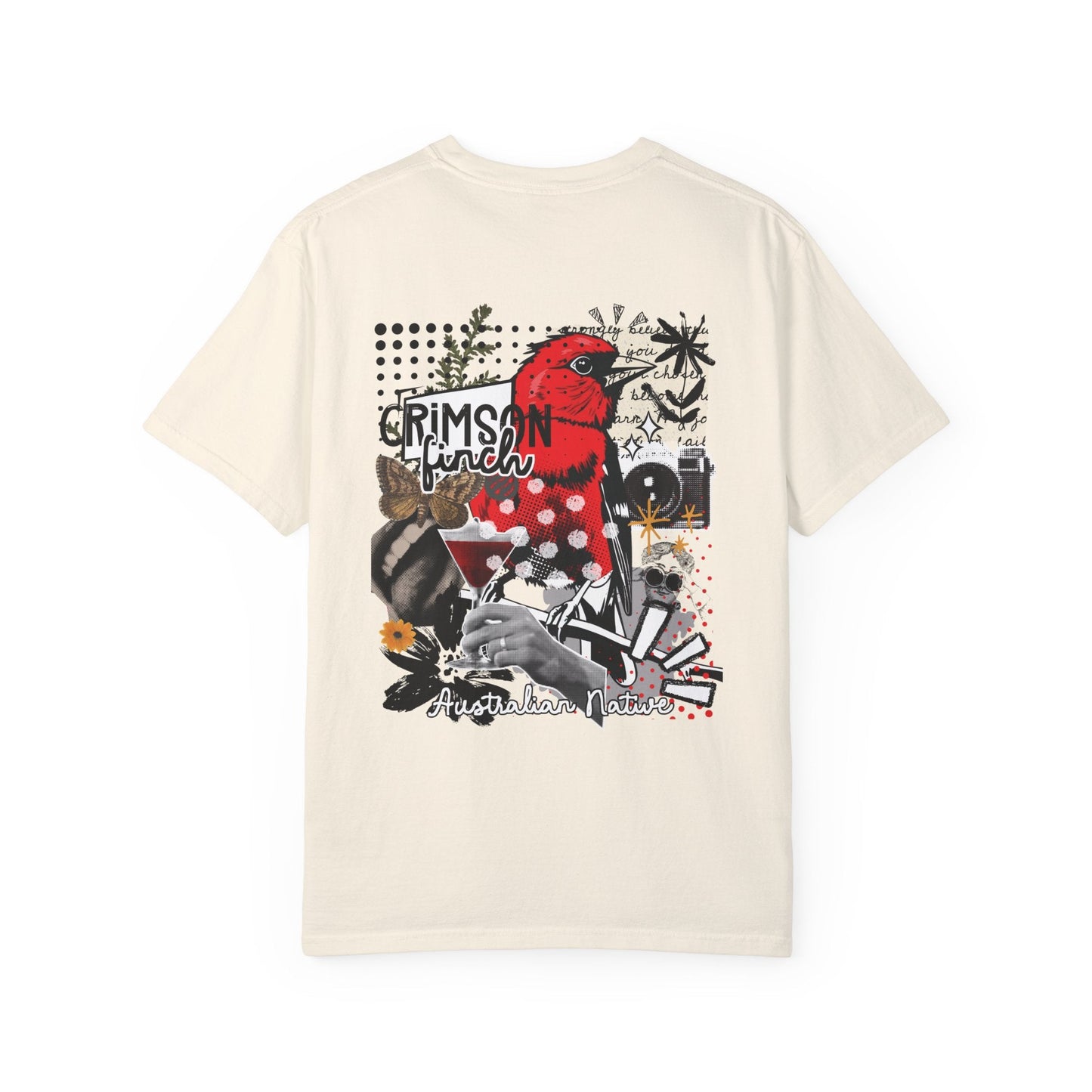 Crimson Finch Australian native species T Shirt - Solei Designs