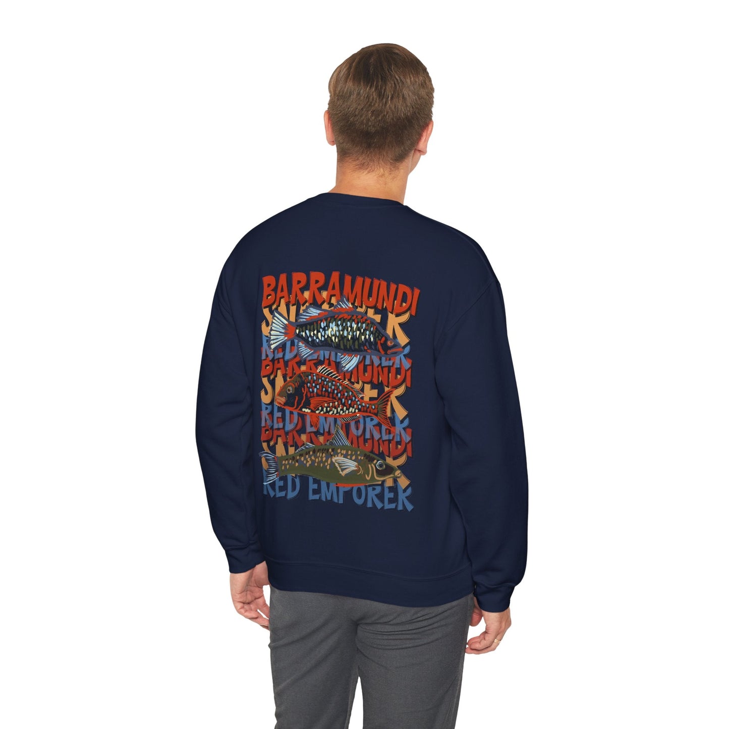 Fishing Lover's Crewneck Sweatshirt - 'Live to Fish' Design - Solei Designs