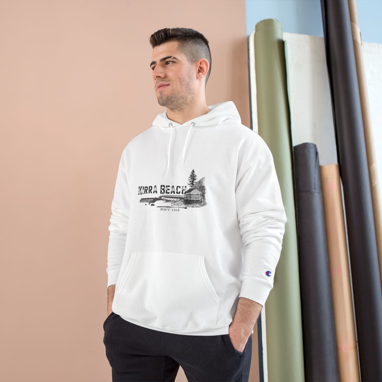 Kirra Beach Custom Design Champion Hoodie - Solei Designs