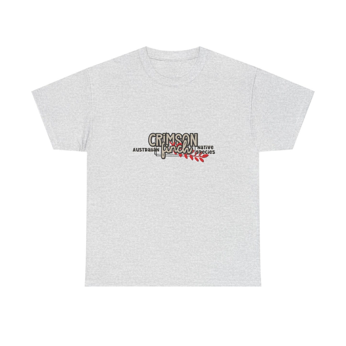Crimson Finch Australian native species custom T Shirt - Gildan 5000
