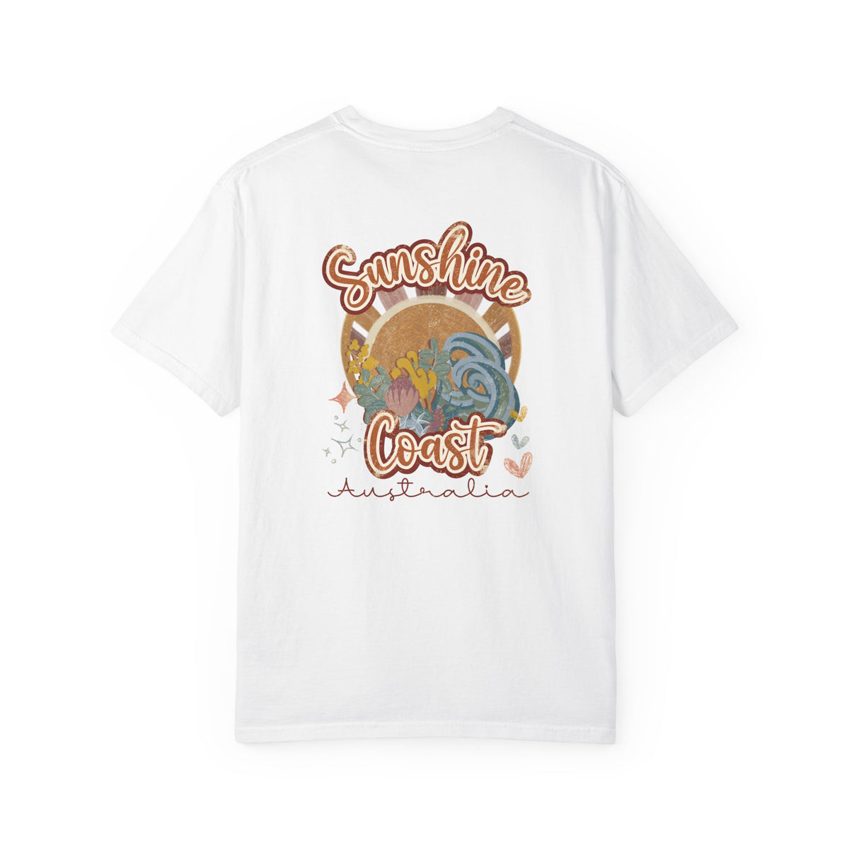 Sunshine Coast Queensland Souvenir T Shirt - C1717 Hand Drawn Design