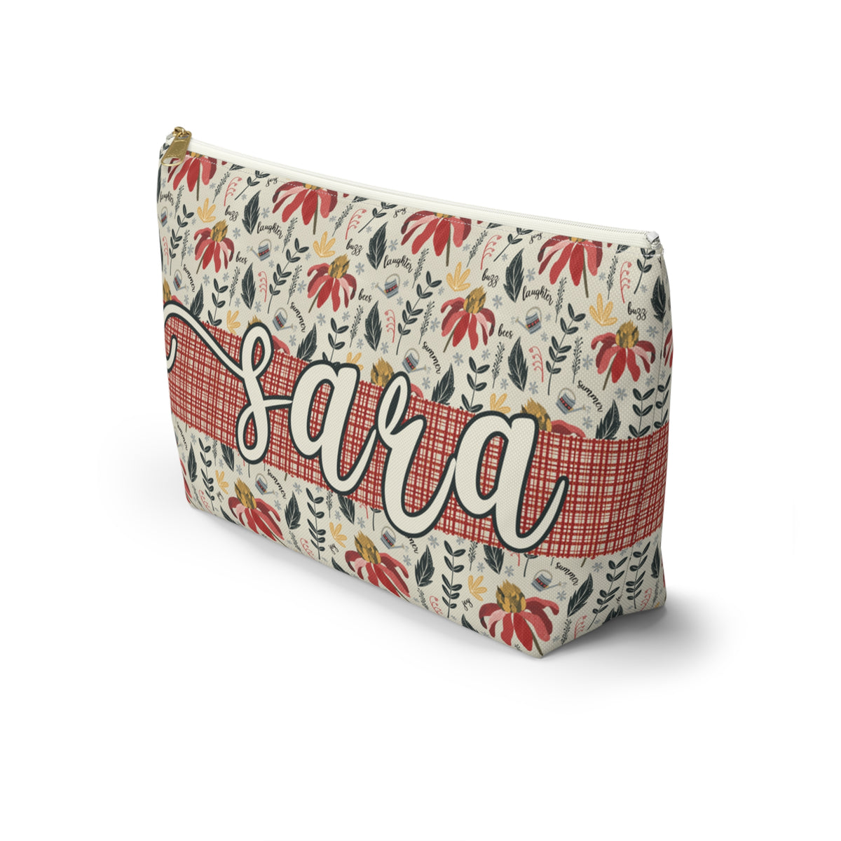 Personalised Handy Bag - Custom artwork Summer Daze Collection - Zip closure storage pouch