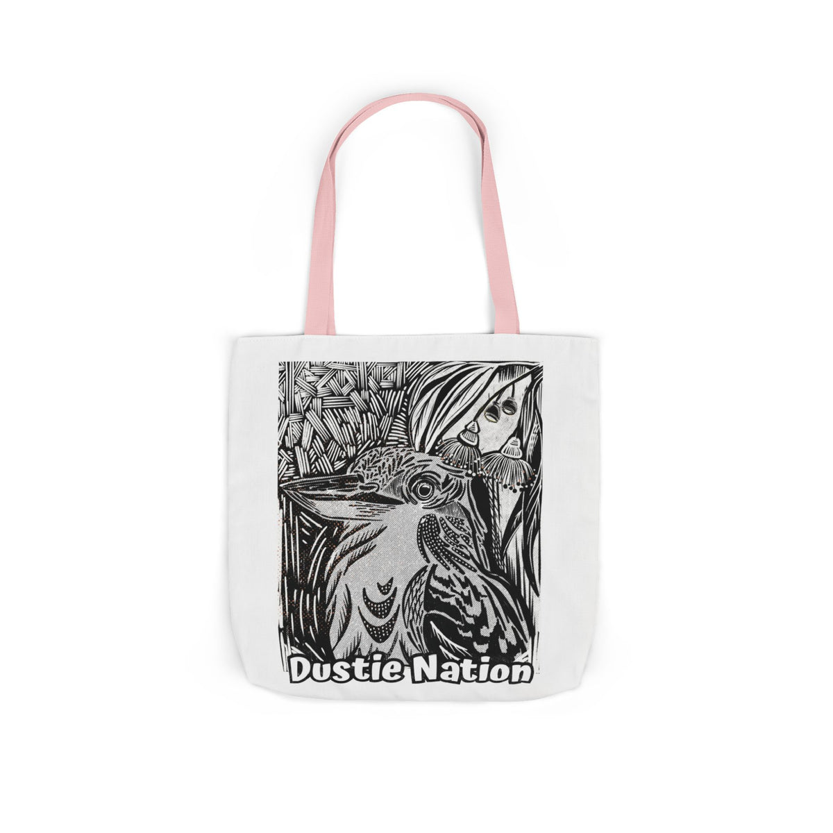 Australian Kookaburra custom design WHITE Tote Bag - Hand drawn artwork & custom text available
