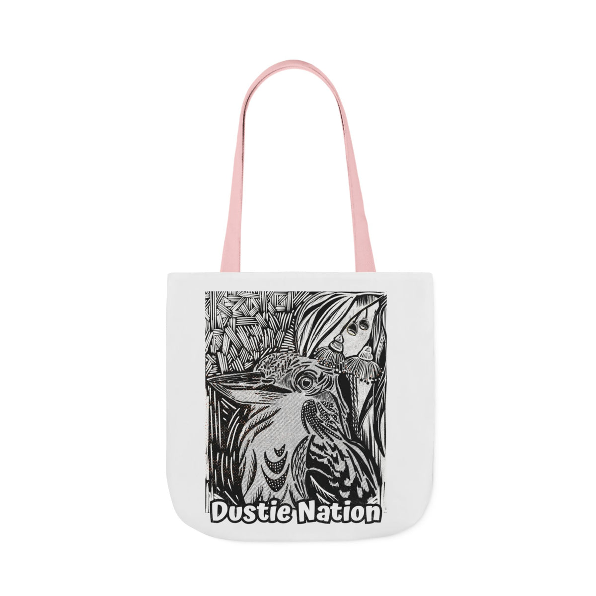 Australian Kookaburra custom design WHITE Tote Bag - Hand drawn artwork & custom text available
