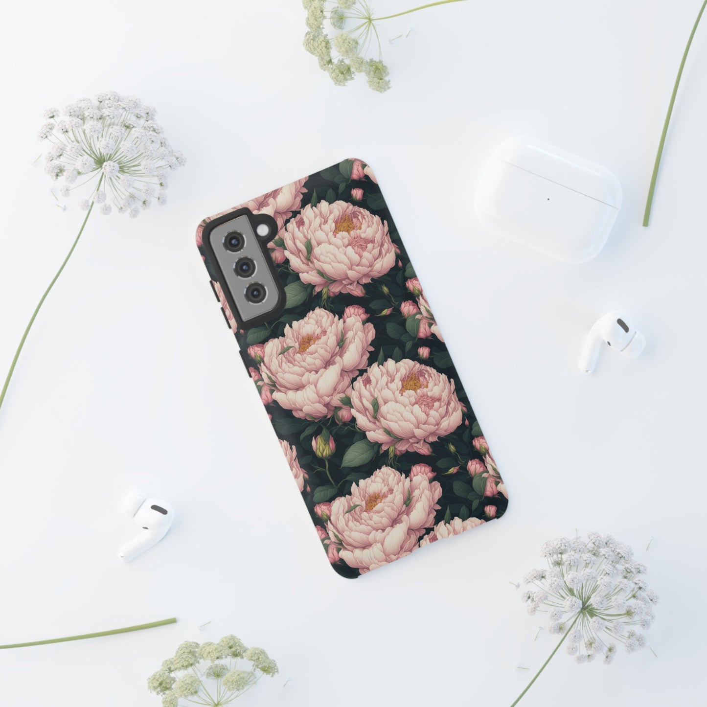 Pink Peony Phone Tough Case