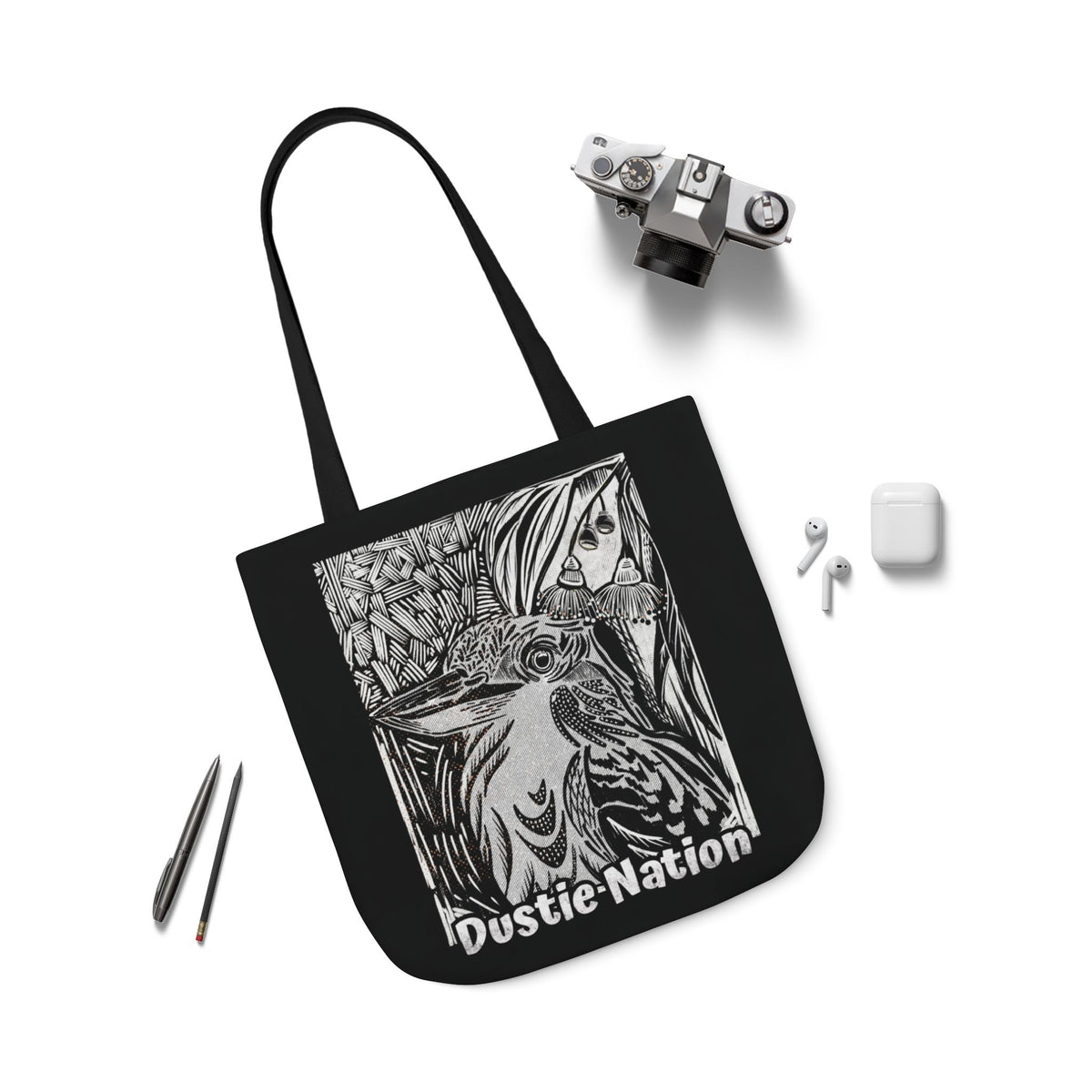 Australian Kookaburra custom design Tote Bag - Hand drawn artwork & custom text available