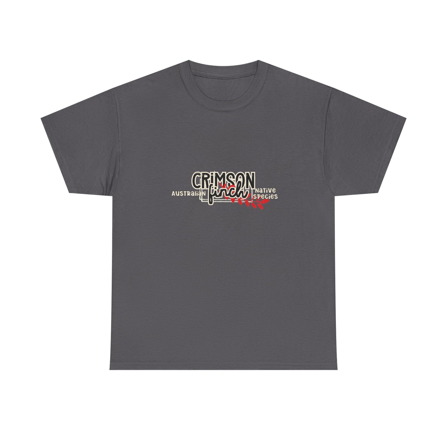 Crimson Finch Australian native species custom T Shirt - Gildan 5000