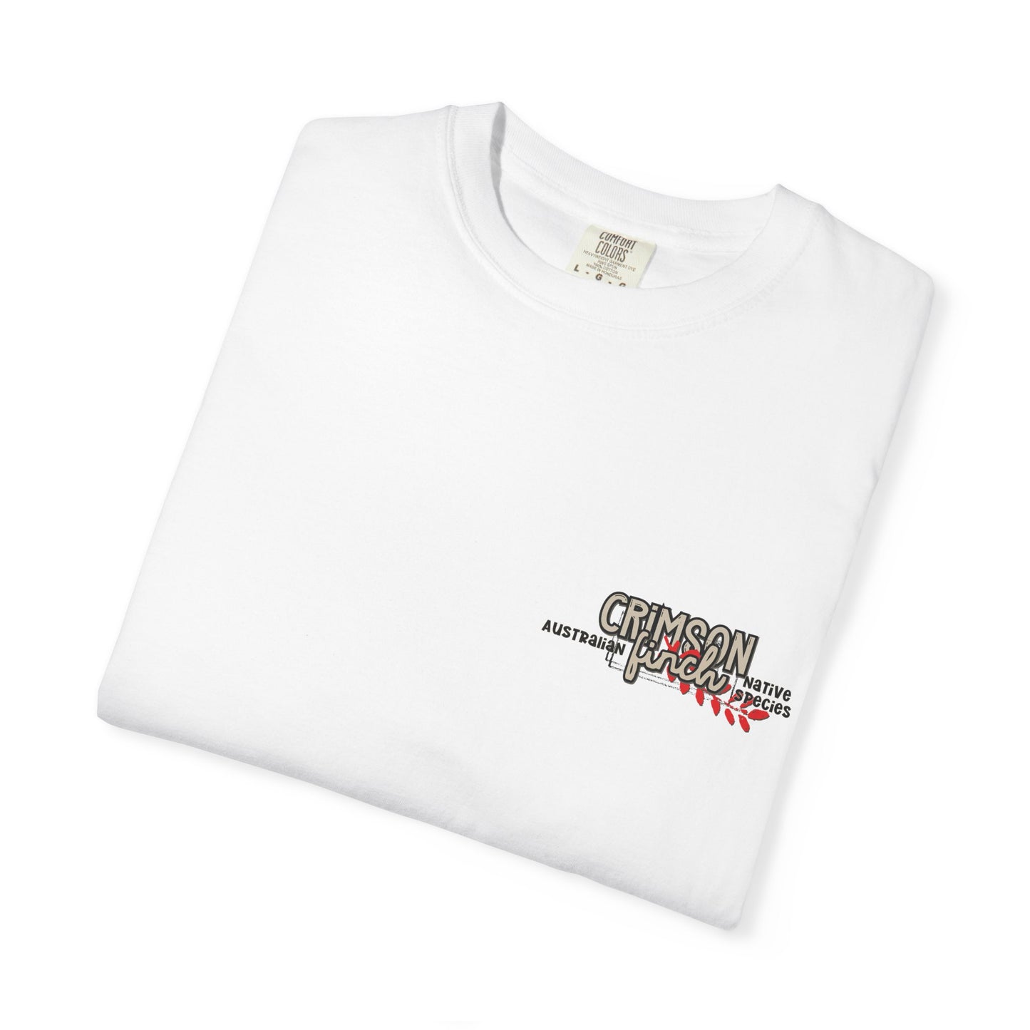 Crimson Finch graphic collage T Shirt - C1717 Comfort Colors