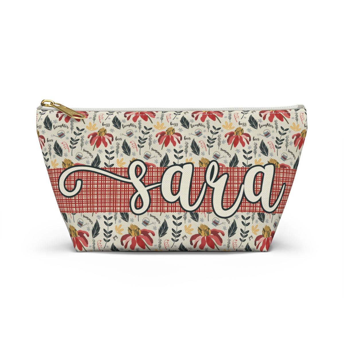 Personalised Handy Bag - Custom artwork Summer Daze Collection - Zip closure storage pouch