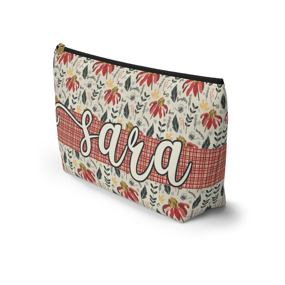 Personalised Handy Bag - Custom artwork Summer Daze Collection - Zip closure storage pouch