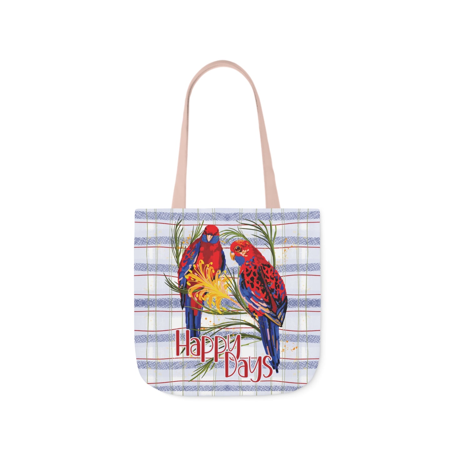 Crimson Rosella custom design Tote Bag - Hand drawn artwork & custom text available