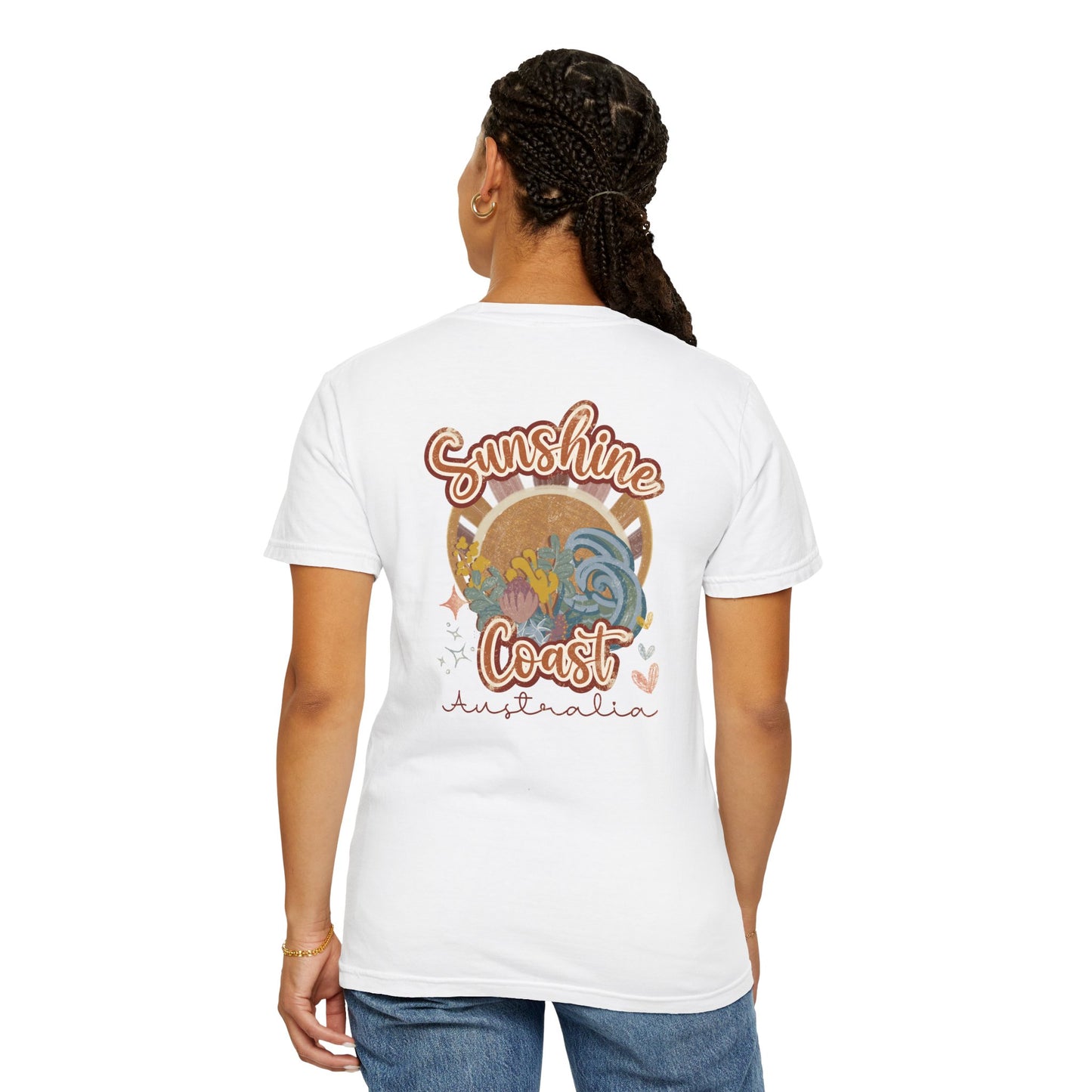 Sunshine Coast Queensland Souvenir T Shirt - C1717 Hand Drawn Design