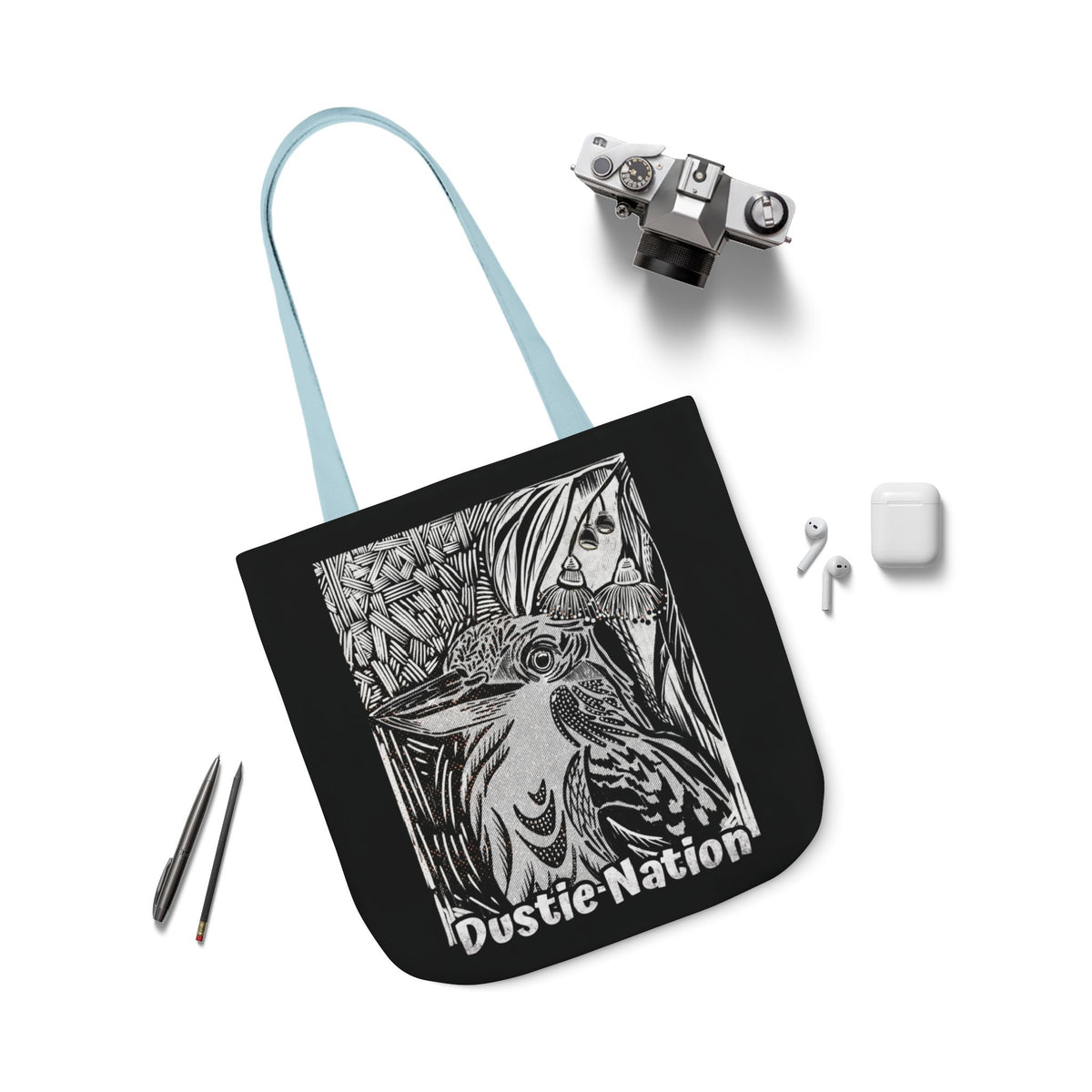 Australian Kookaburra custom design Tote Bag - Hand drawn artwork & custom text available
