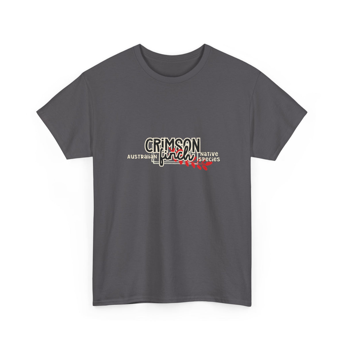 Crimson Finch Australian native species custom T Shirt - Gildan 5000