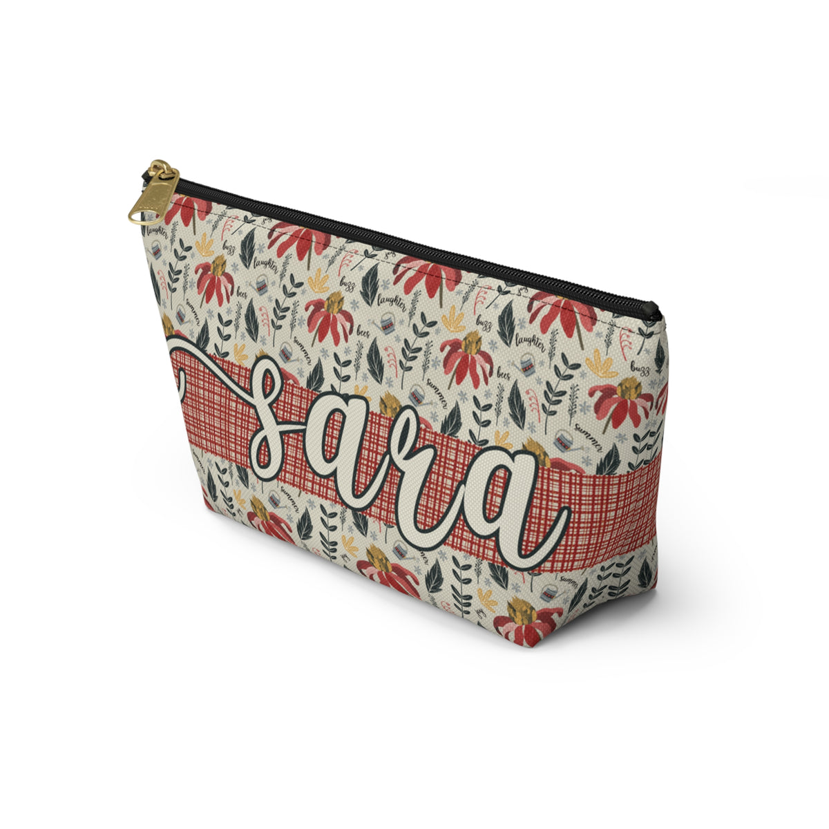 Personalised Handy Bag - Custom artwork Summer Daze Collection - Zip closure storage pouch