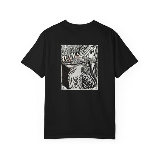  black t shirt with kookaburra print from Dustie Nation store