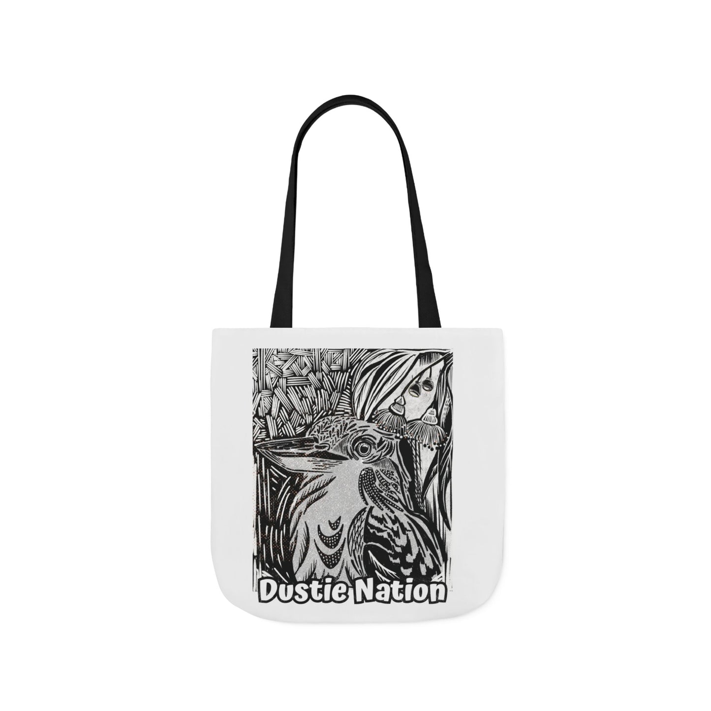 Australian Kookaburra custom design WHITE Tote Bag - Hand drawn artwork & custom text available