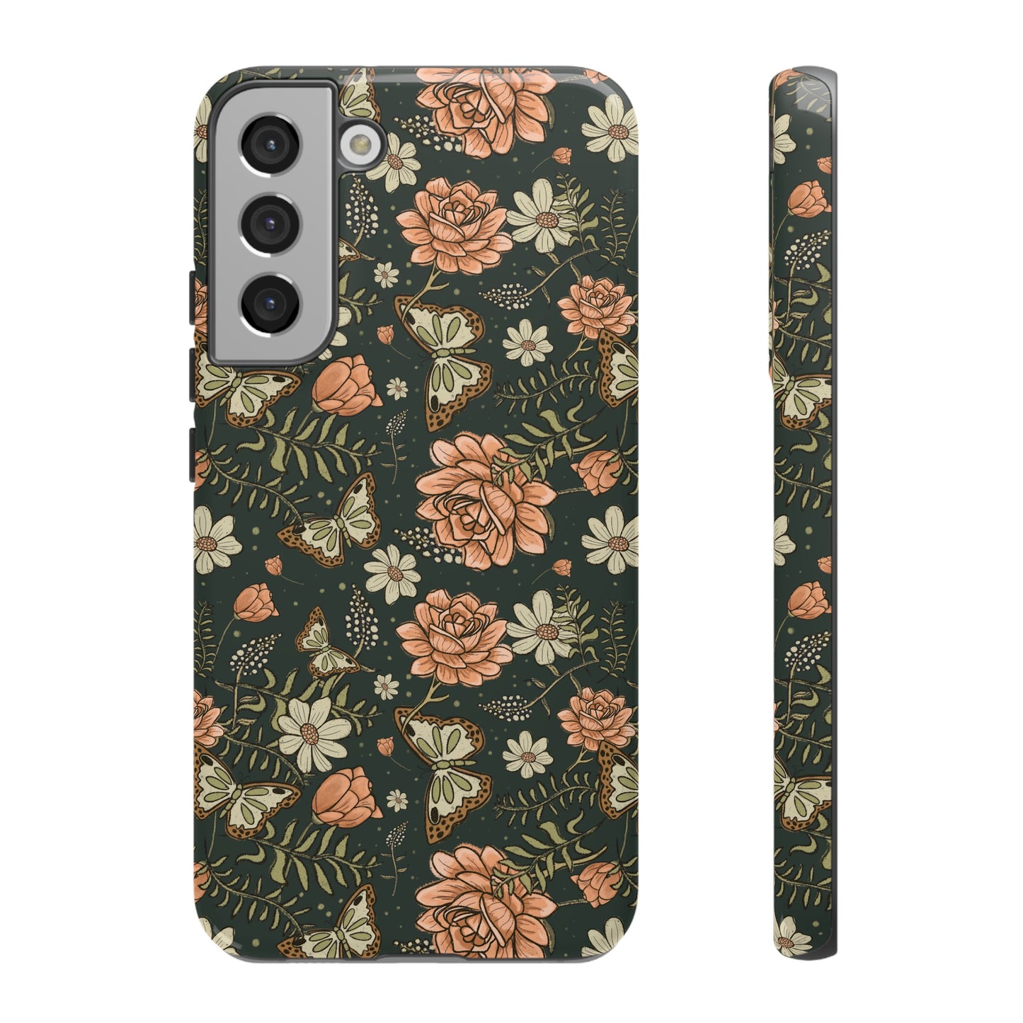 Vintage Rose hand drawn design for phone tough case