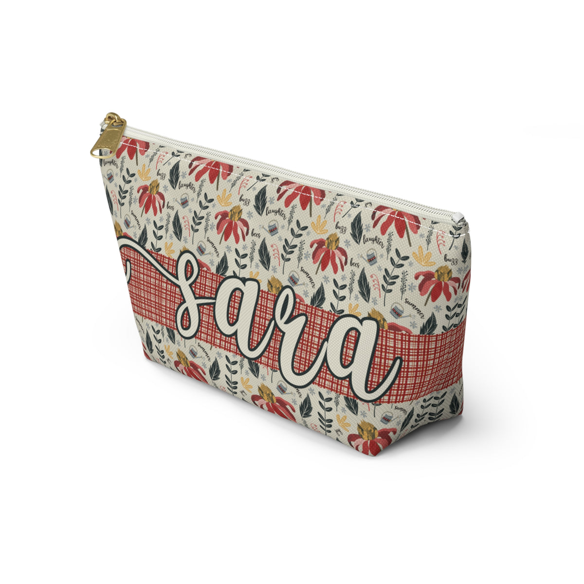Personalised Handy Bag - Custom artwork Summer Daze Collection - Zip closure storage pouch