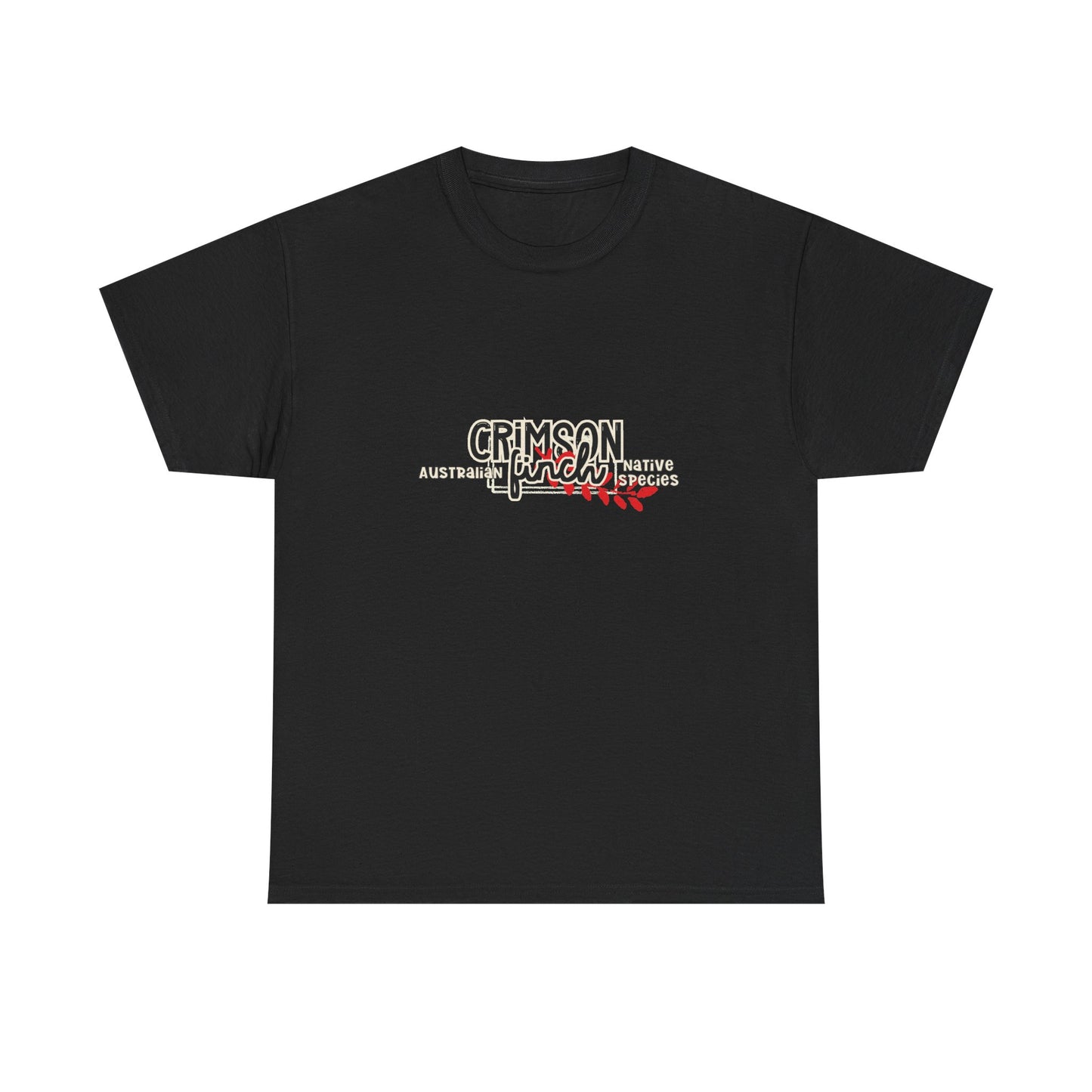 Crimson Finch Australian native species custom T Shirt - Gildan 5000