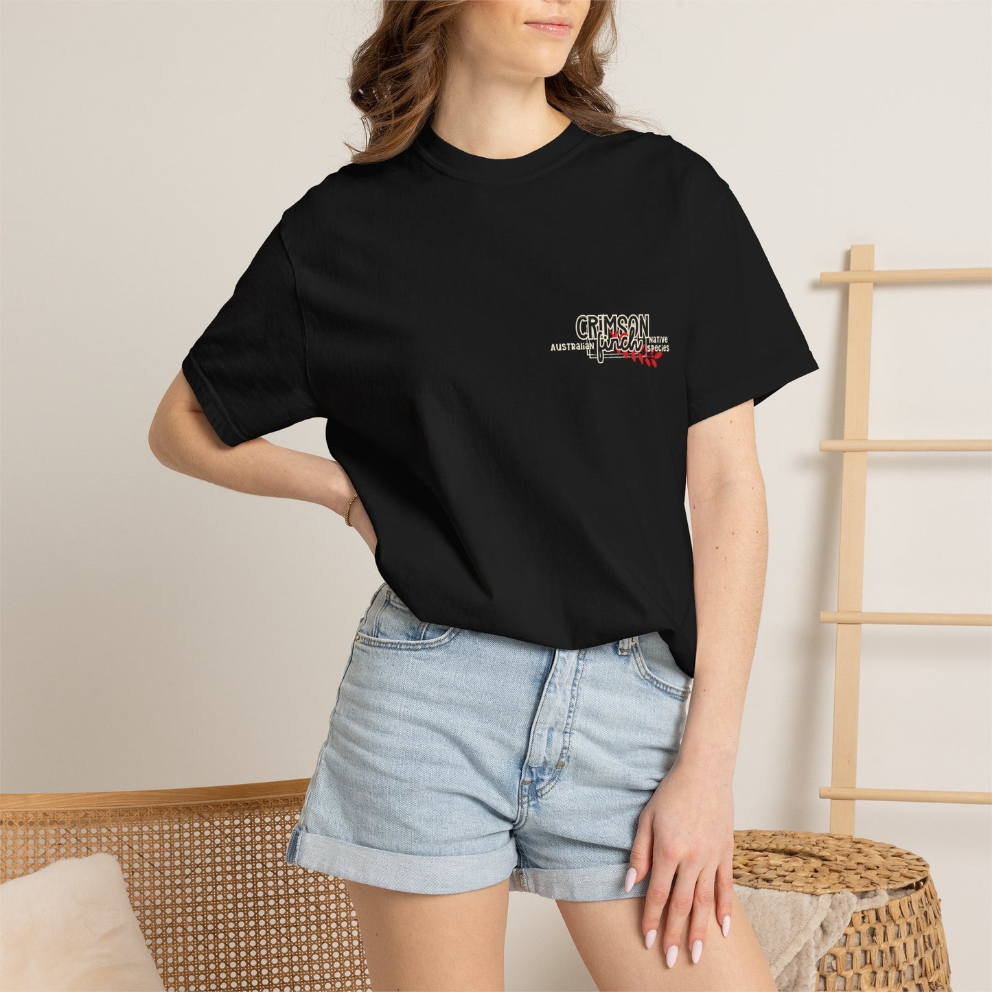 Crimson Finch graphic collage T Shirt - C1717 Comfort Colors