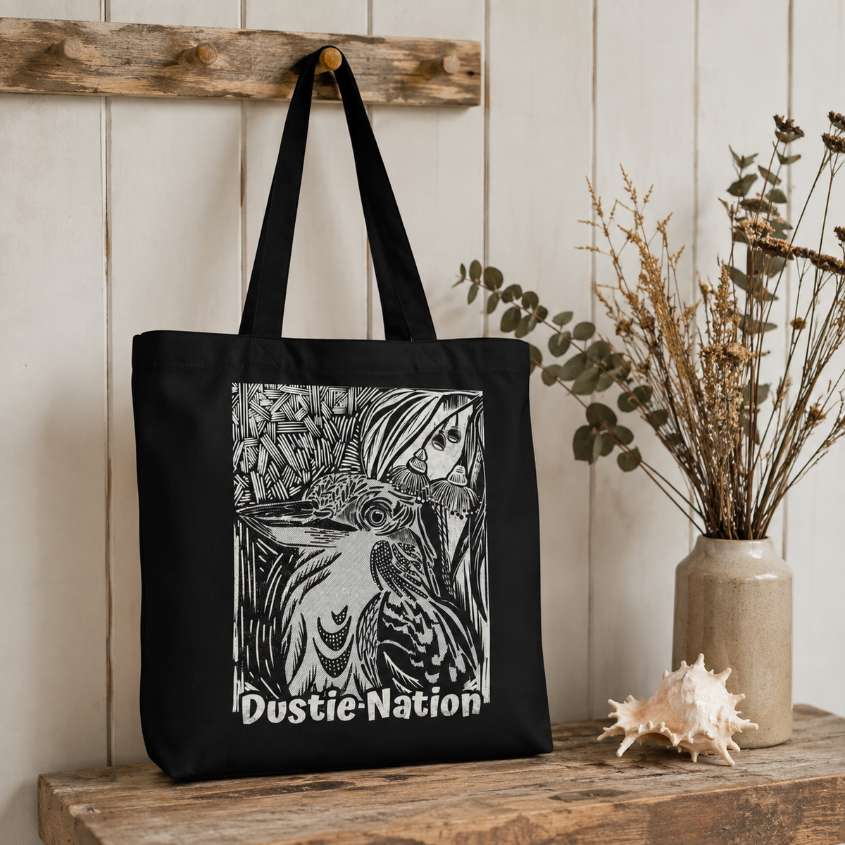 Australian Kookaburra custom design Tote Bag - Hand drawn artwork & custom text available