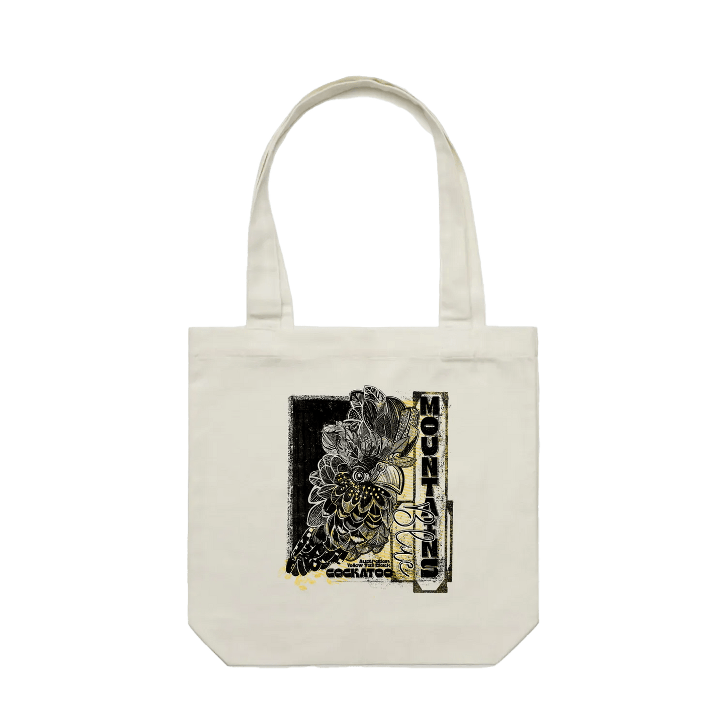 Blue Mountains Yellow Tail Black Cockatoo - original artwork canvas Tote Bag - Dustie Nation