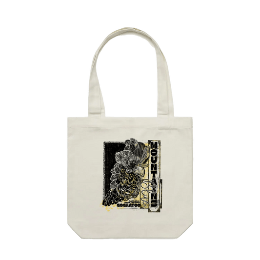 Blue Mountains Yellow Tail Black Cockatoo - original artwork canvas Tote Bag - Dustie Nation