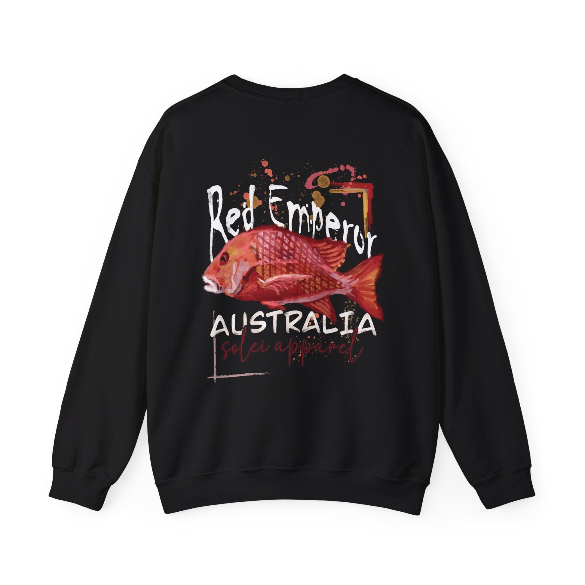 Crewneck Jumper - Hand drawn Australian Red Emperor Fish Design - Solei Designs