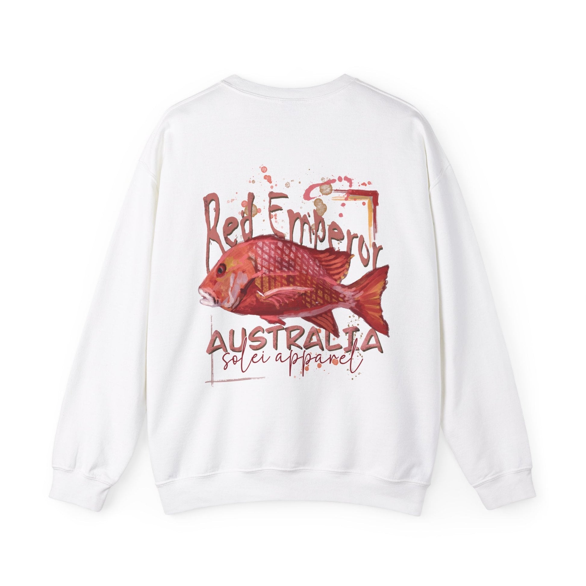 Crewneck Jumper - Hand drawn Australian Red Emperor Fish Design - Solei Designs