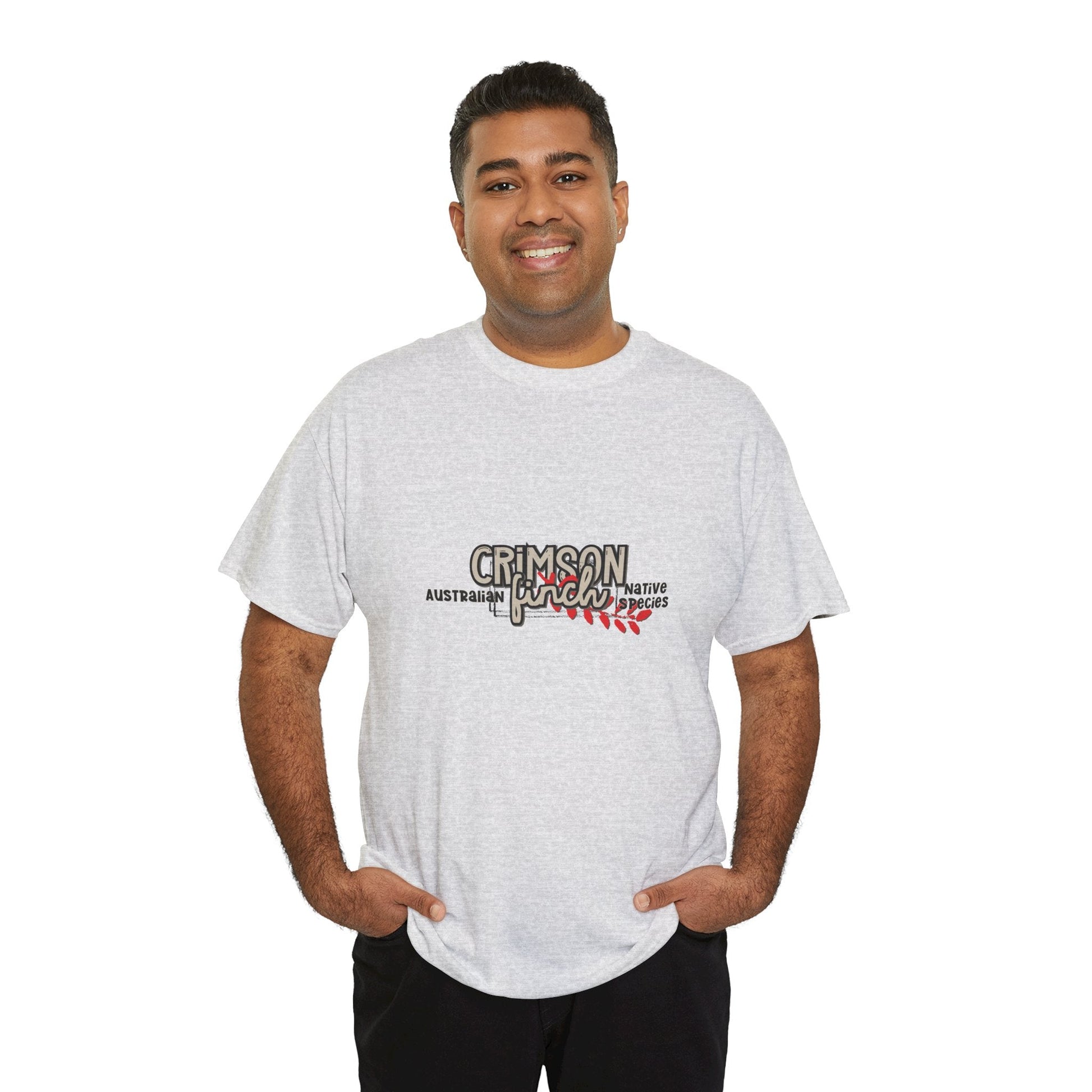 Crimson Finch Australian native species custom T Shirt - Solei Designs
