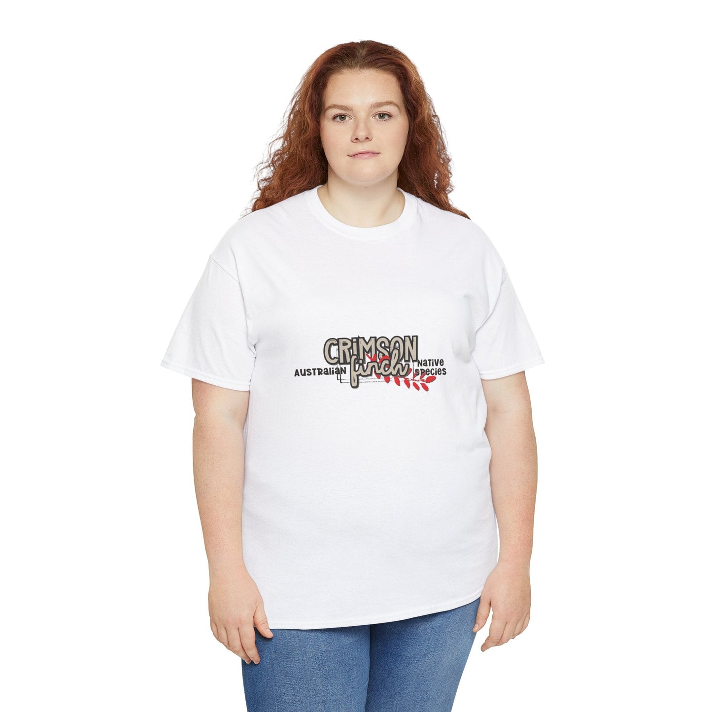 Crimson Finch Australian native species custom T Shirt - Solei Designs