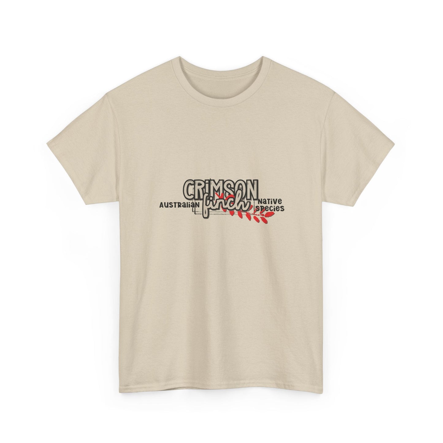 Crimson Finch Australian native species custom T Shirt - Solei Designs