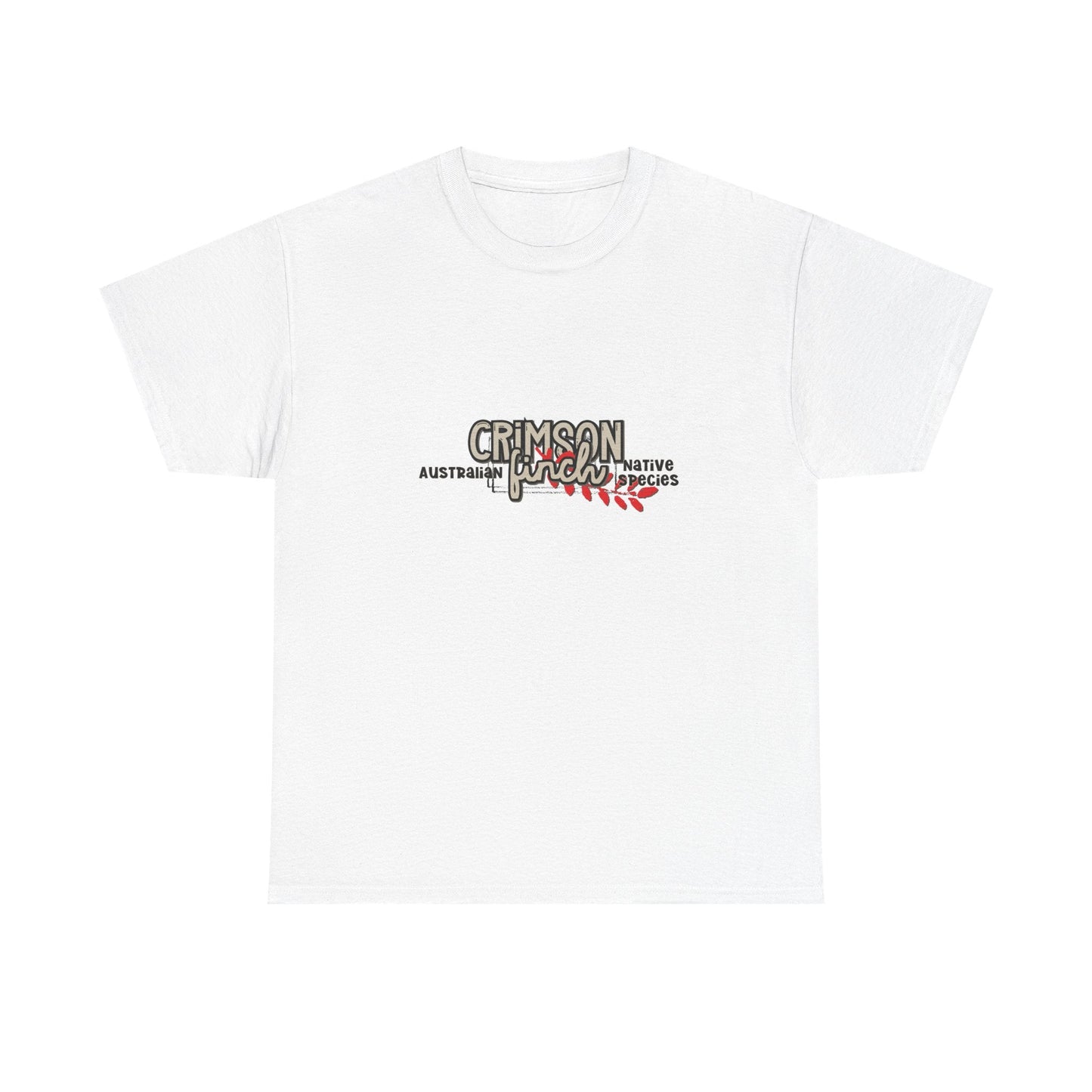Crimson Finch Australian native species custom T Shirt - Solei Designs
