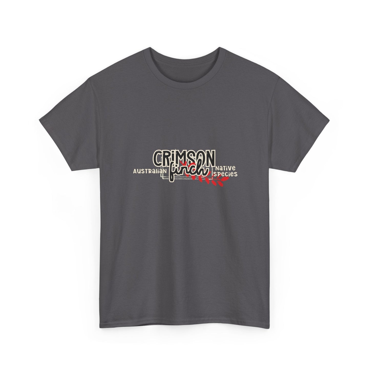 Crimson Finch Australian native species custom T Shirt - Solei Designs