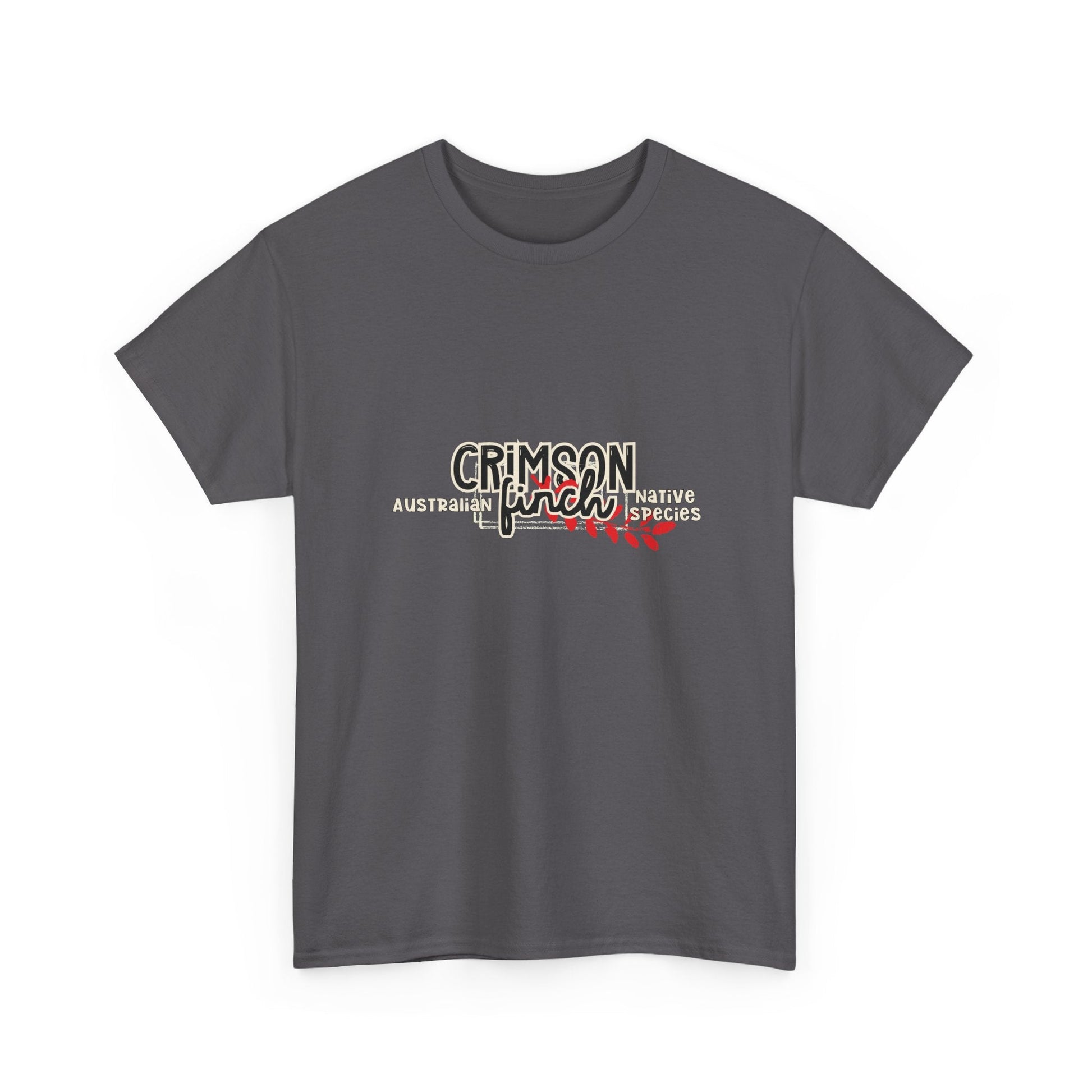 Crimson Finch Australian native species custom T Shirt - Solei Designs
