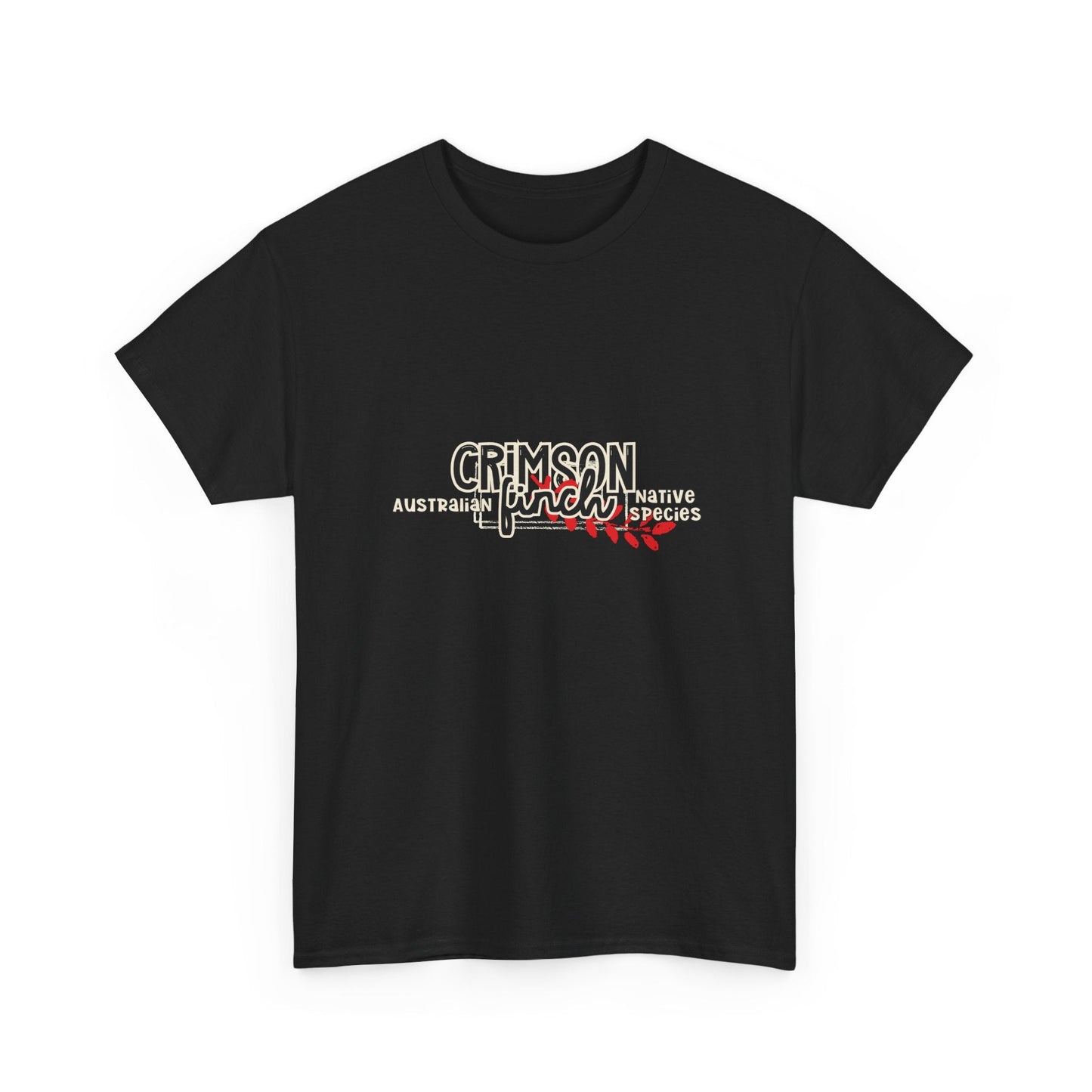 Crimson Finch Australian native species custom T Shirt - Solei Designs