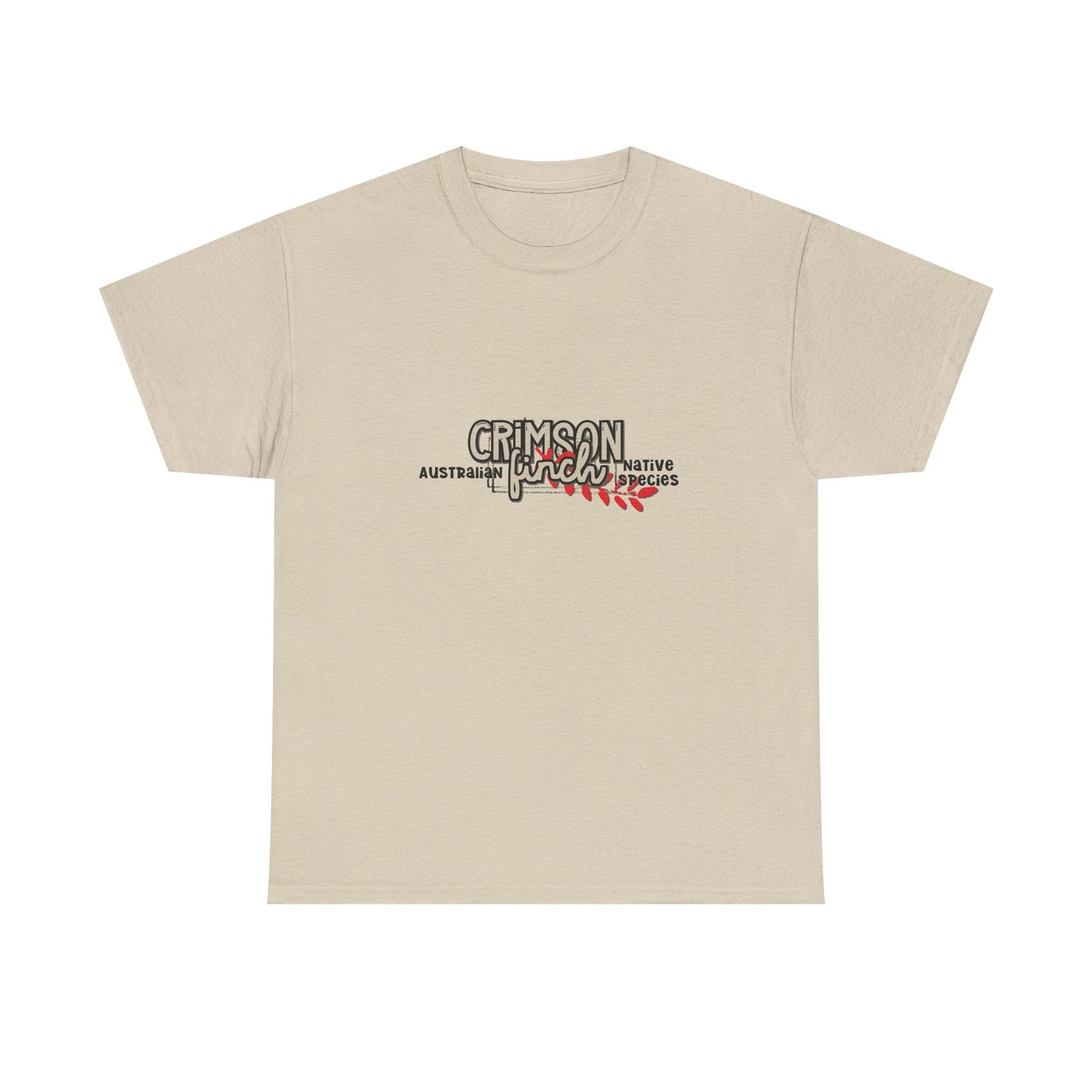 Crimson Finch Australian native species custom T Shirt - Solei Designs