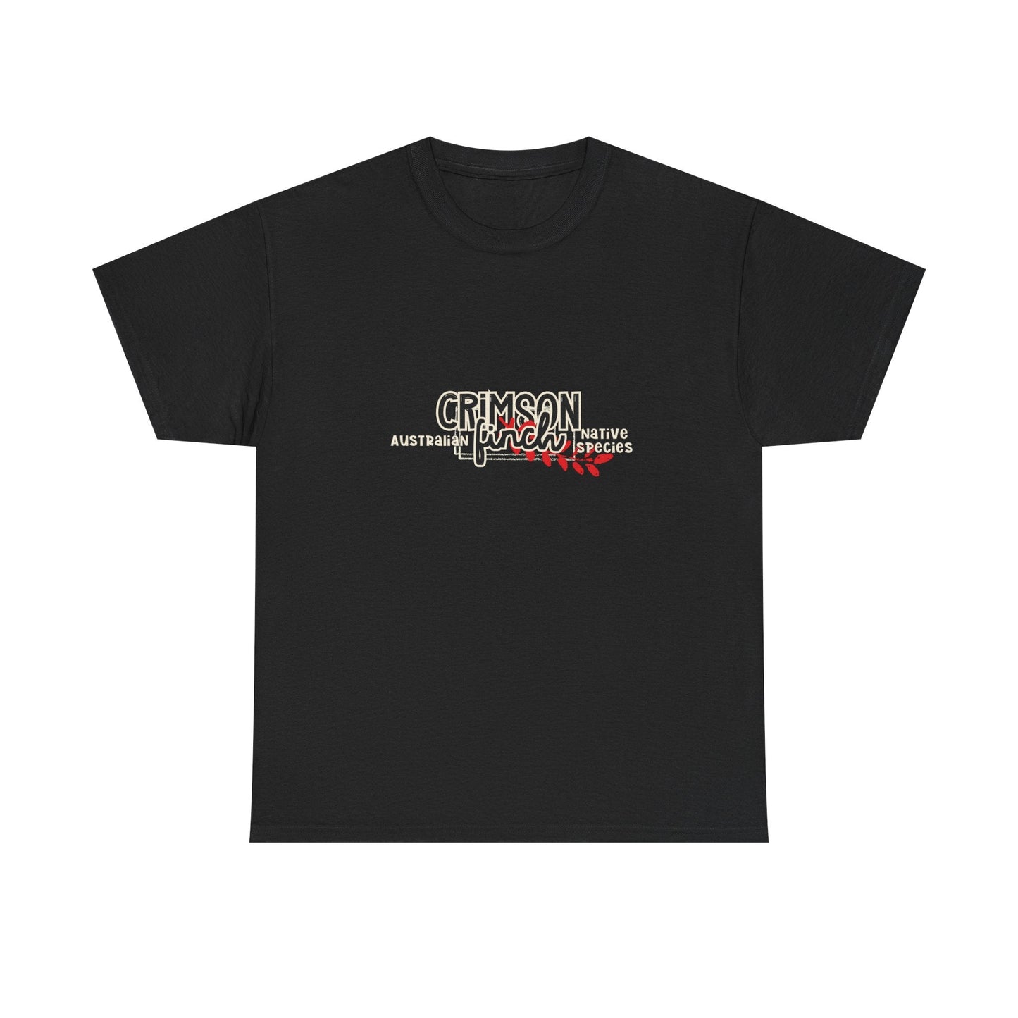 Crimson Finch Australian native species custom T Shirt - Solei Designs