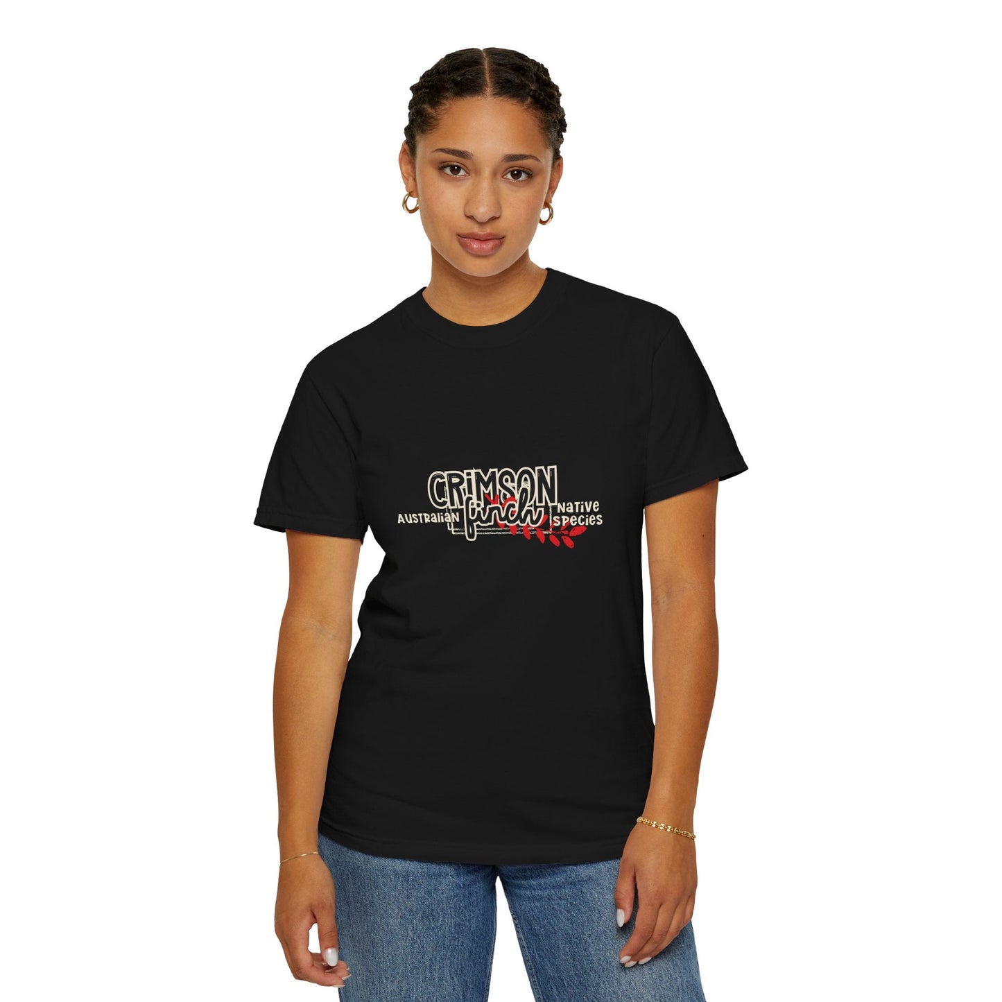 Crimson Finch Australian native species T Shirt - Solei Designs