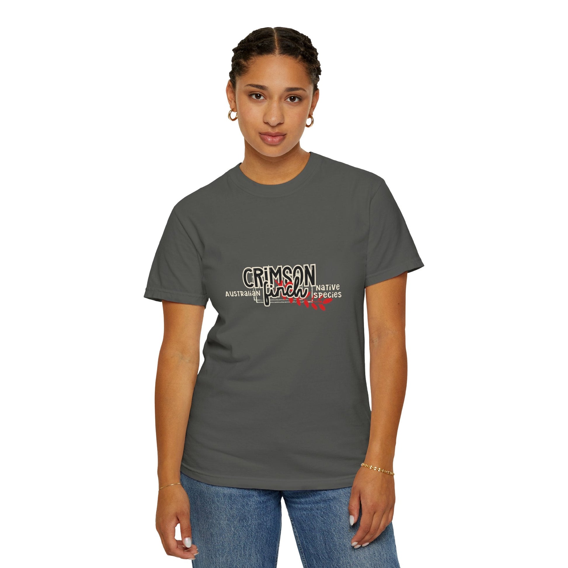 Crimson Finch Australian native species T Shirt - Solei Designs