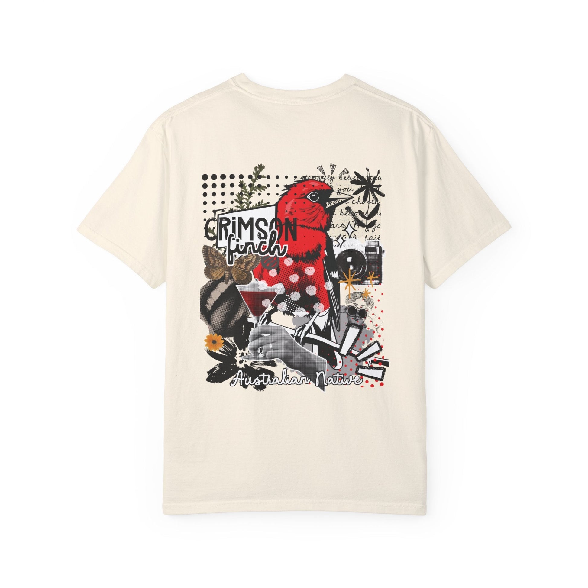 Crimson Finch Australian native species T Shirt - Solei Designs