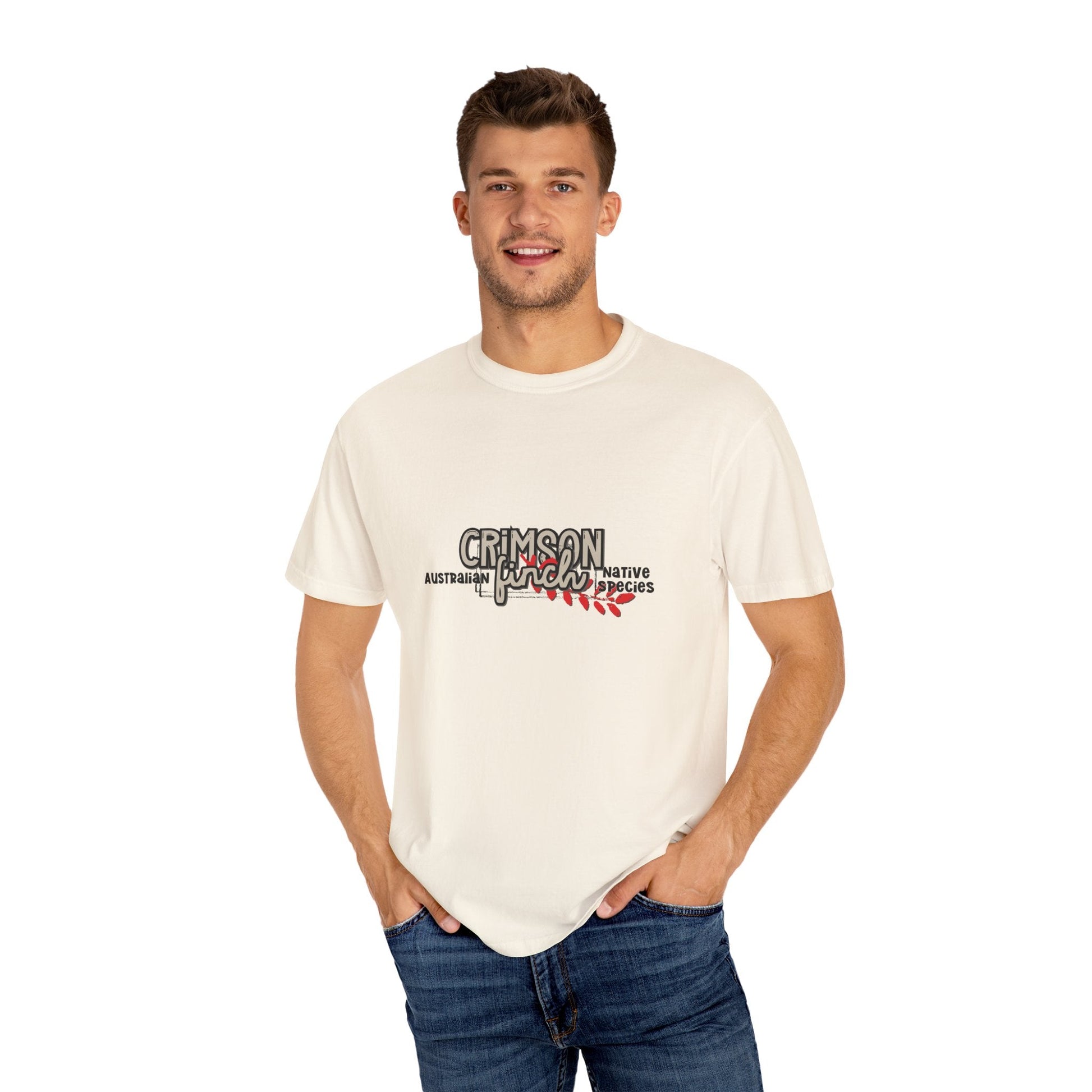 Crimson Finch Australian native species T Shirt - Solei Designs