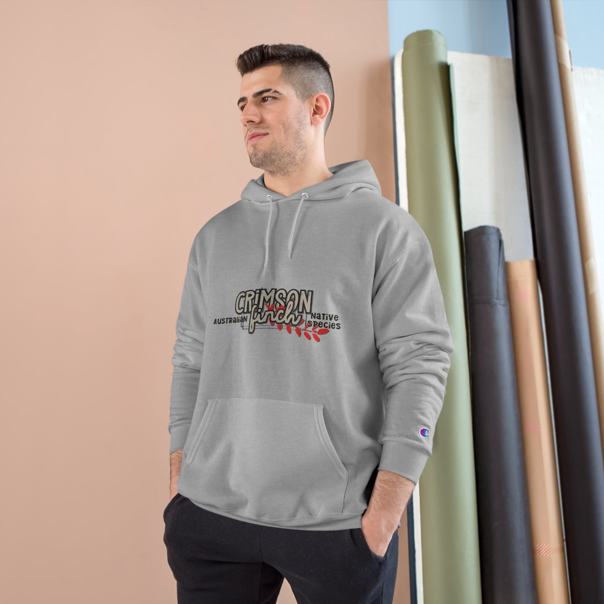Crimson Finch Champion Hoodie - Australian Nature Inspired Design - Solei Designs