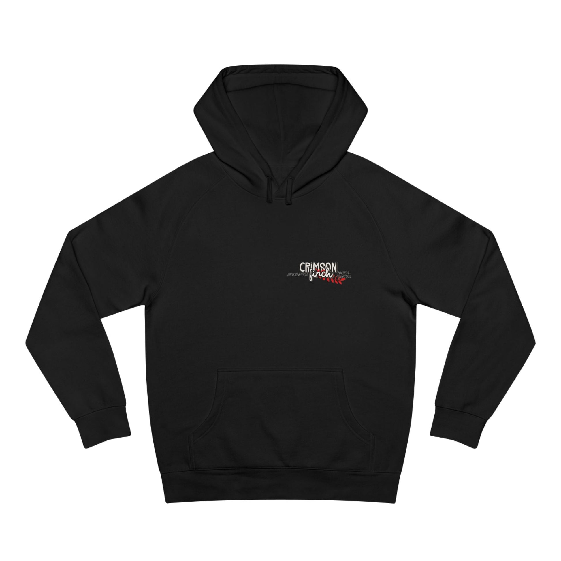 Crimson Finch Native Australian custom design - Women's luxurious soft hoodie - Solei Designs