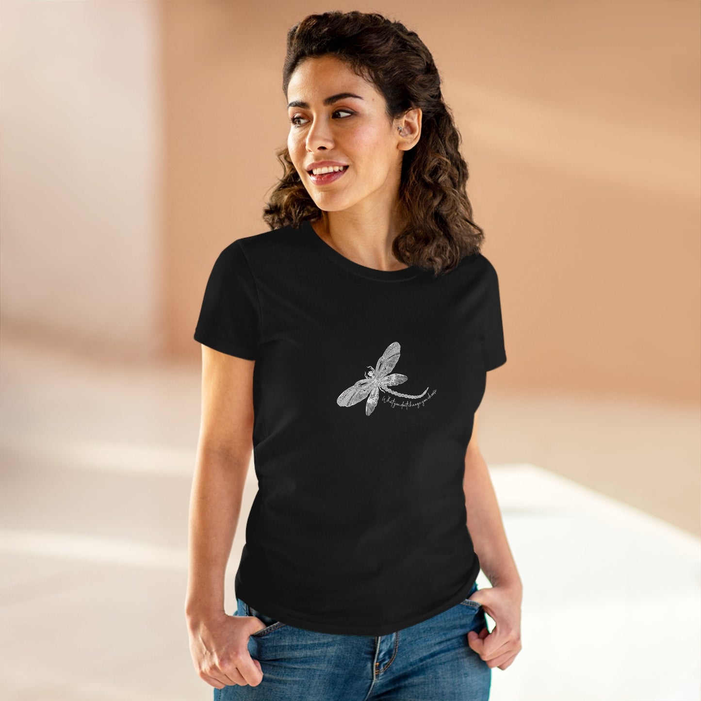 Dragonfly Affirmation - Custom Gildan 5000 T Shirt design - Solei Designs