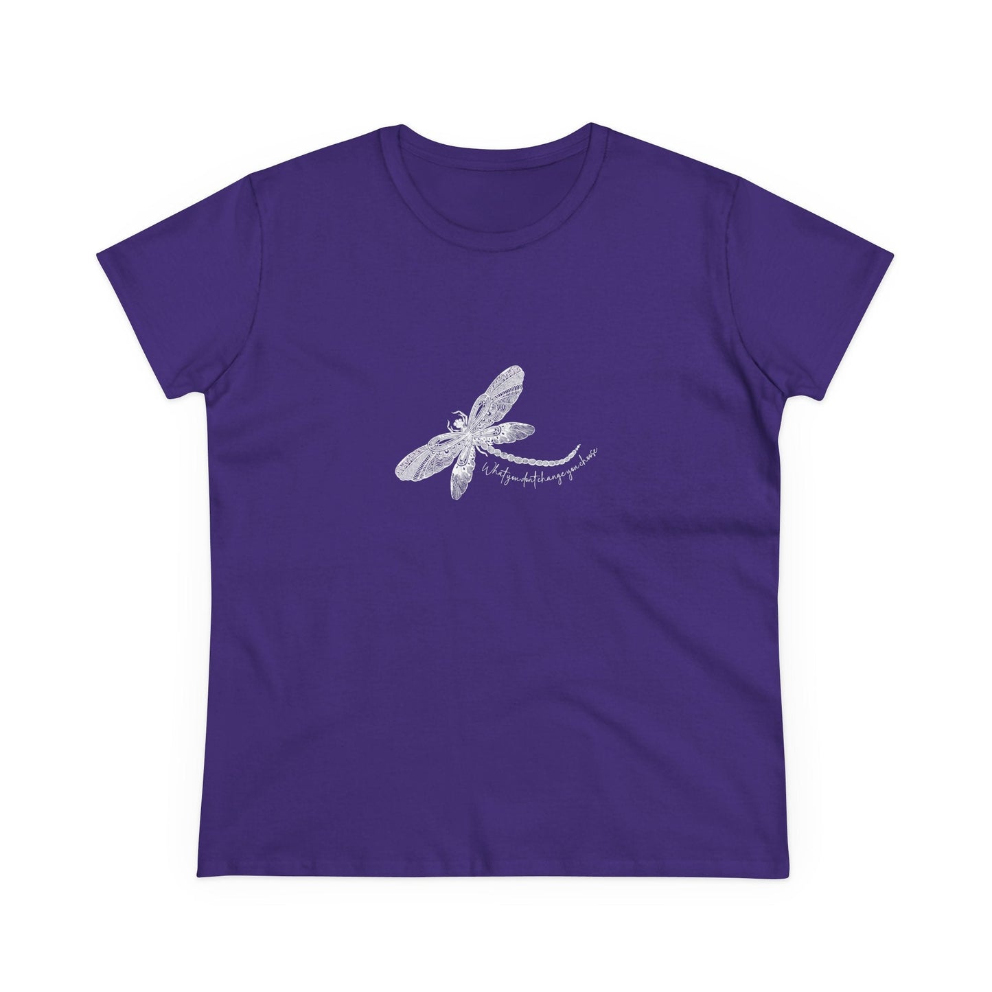 Dragonfly Affirmation - Custom Gildan 5000 T Shirt design - Solei Designs