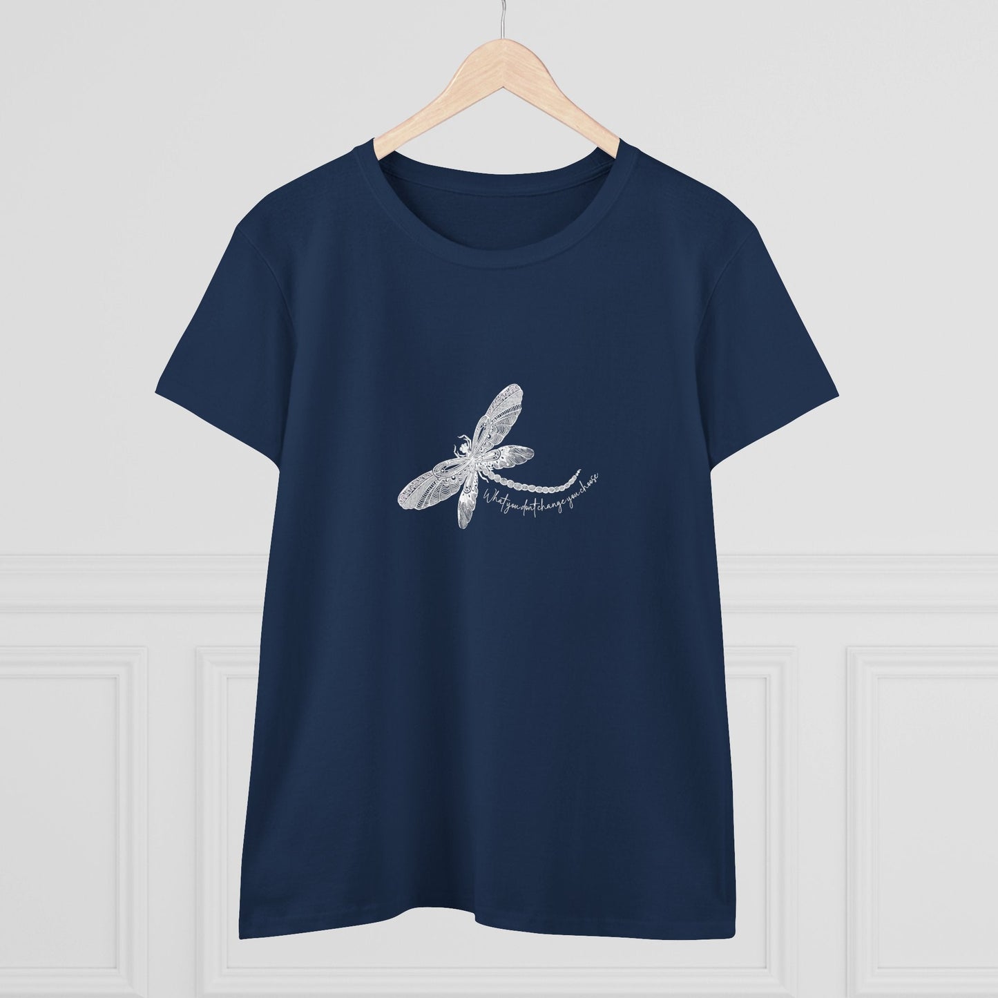 Dragonfly Affirmation - Custom Gildan 5000 T Shirt design - Solei Designs